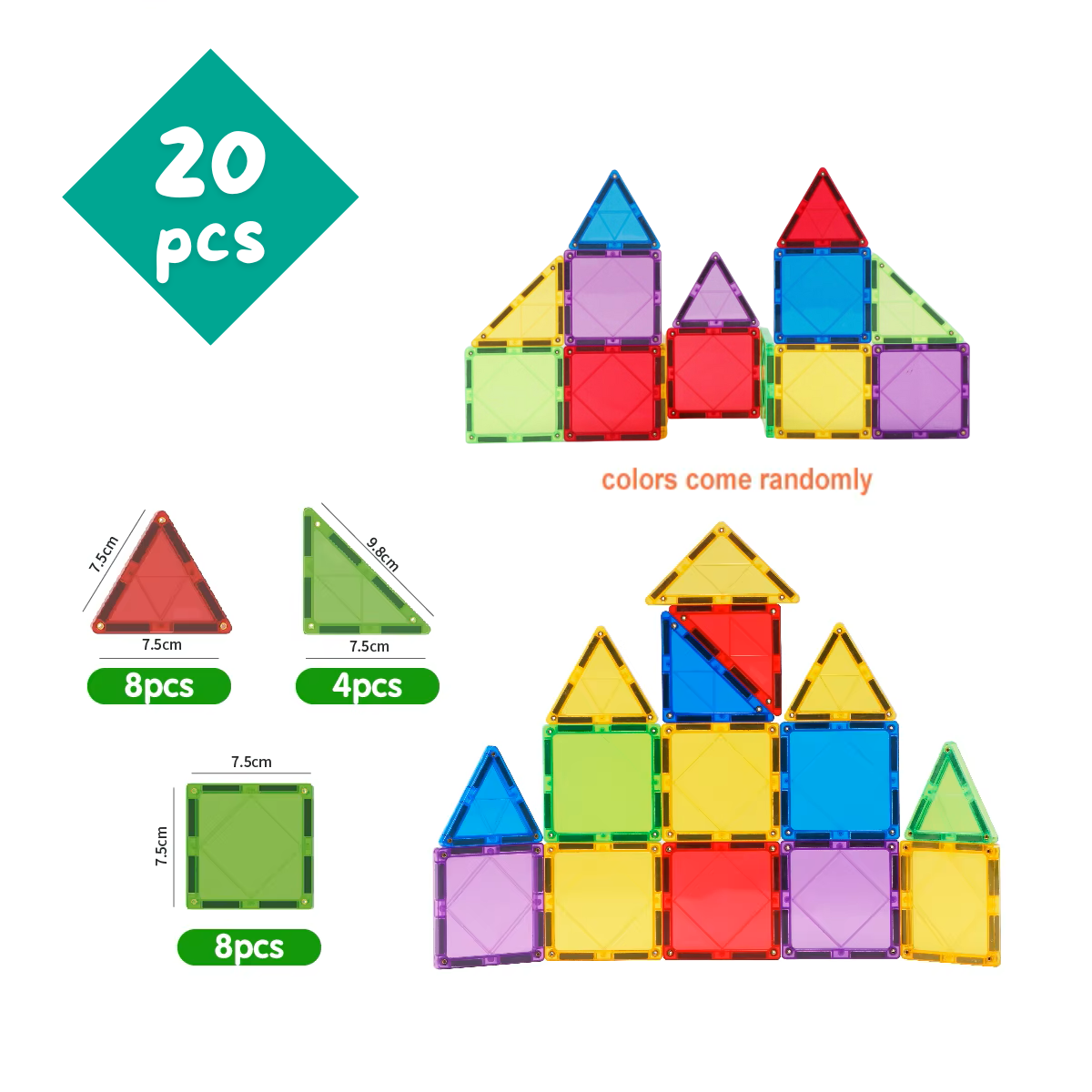 Magnetic Building Tiles (20pc set)