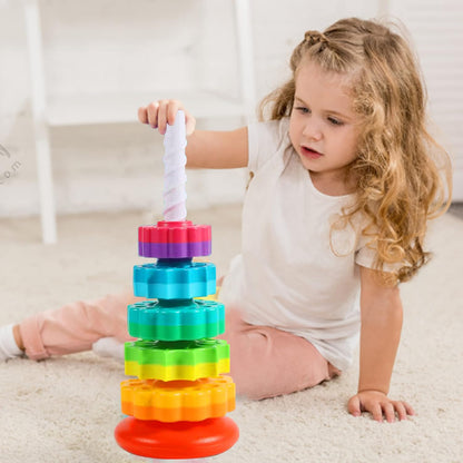 Montessori Spinning Rainbow Tower