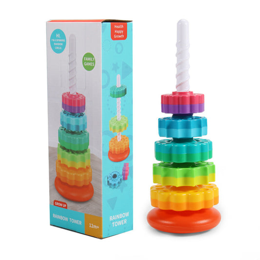 Montessori Spinning Rainbow Tower