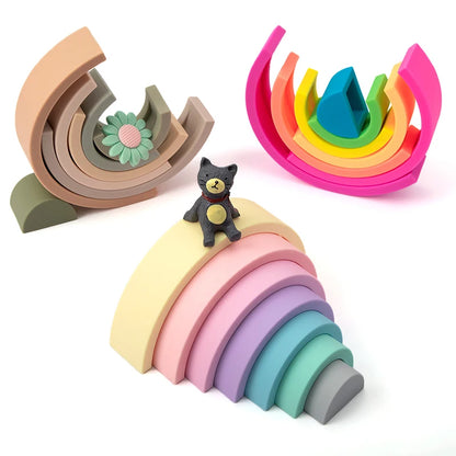 Silicone Rainbow Stacker (7pc)